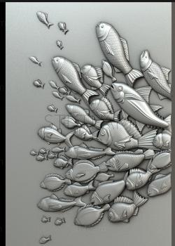 3D модель Косяк рыбы (STL)